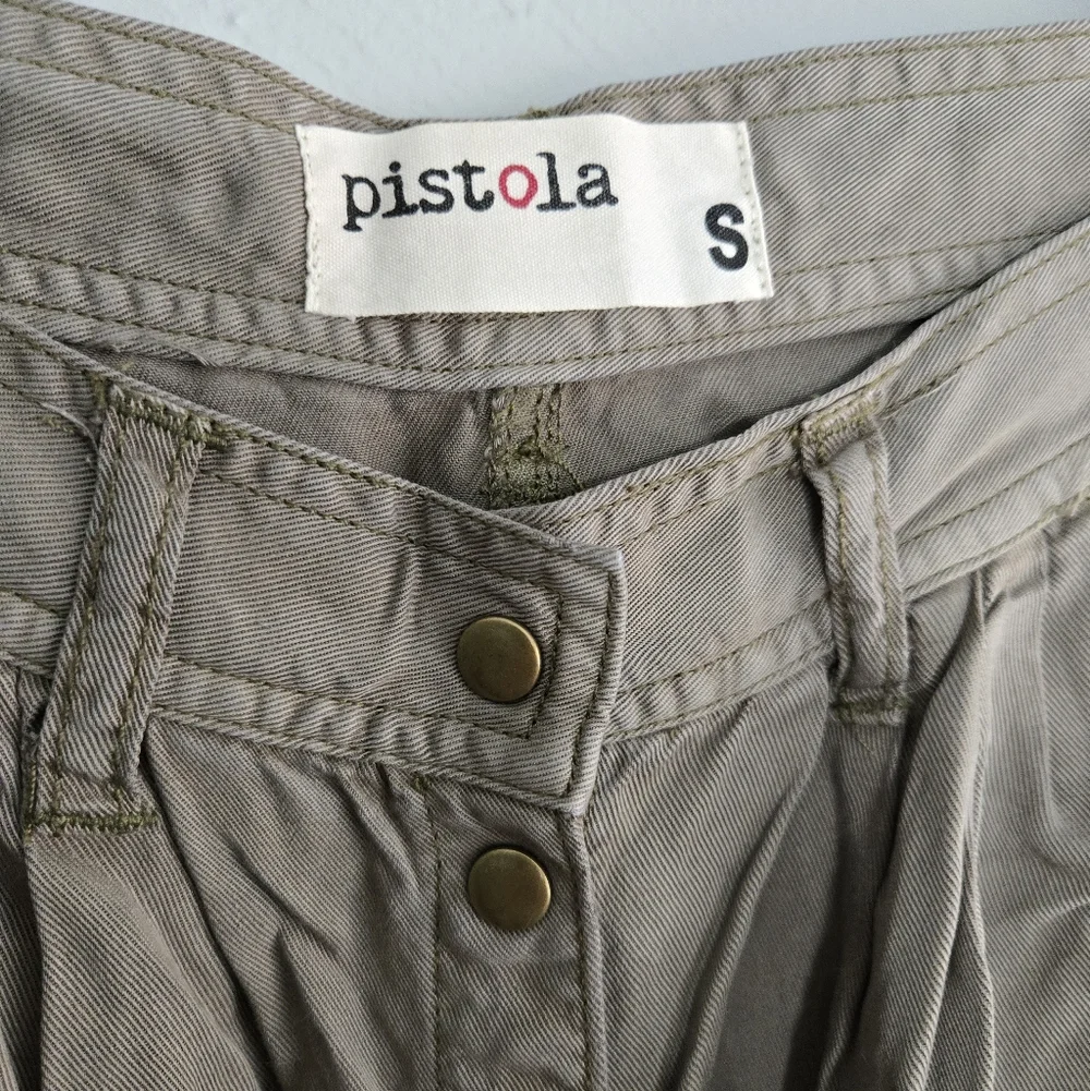 Pistola• Olive Green Maxi Skirt Woth Gold Front Buttons. Sz S - Picture 5 of 8